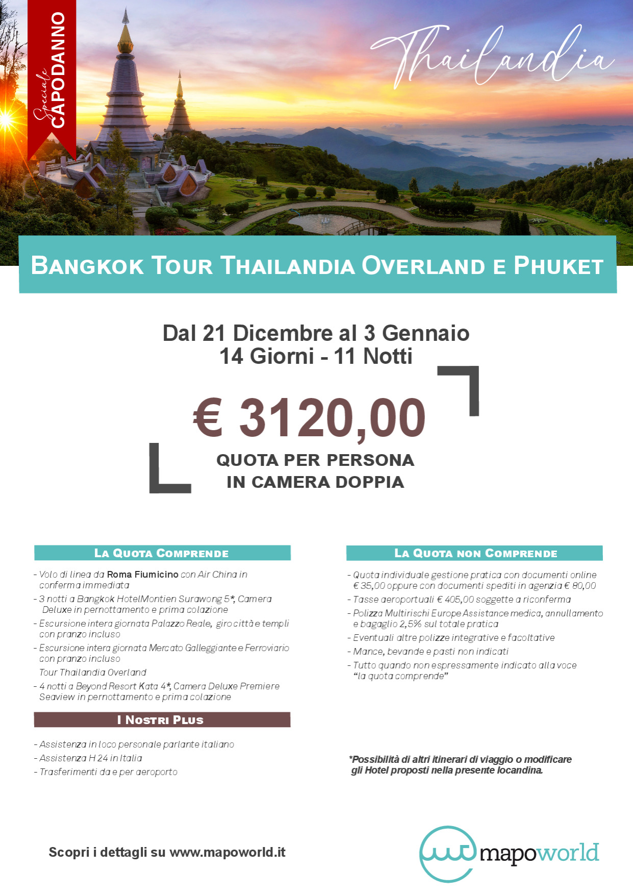 Bangkok Tour Thailandia Overland e Phuket - Dal 21 Dicembre al 3 Gennaio