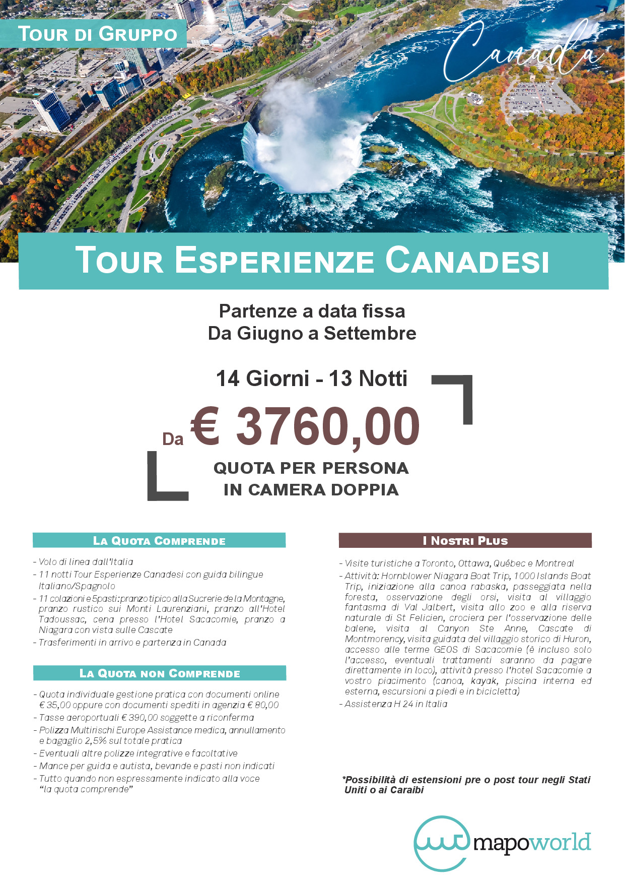 Canada Tour di Gruppo - Esperienze Canadesi