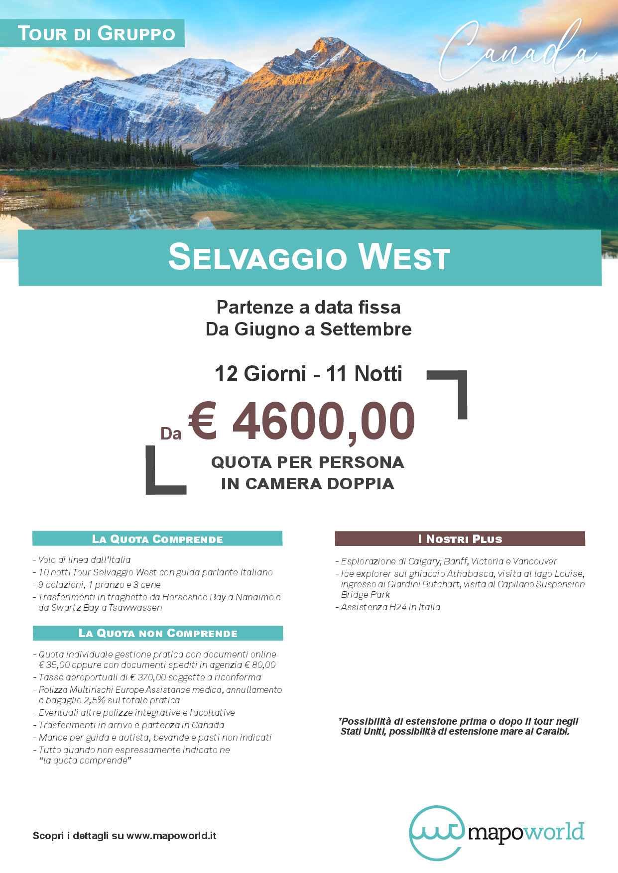 Canada Tour di Gruppo - Selvaggio West