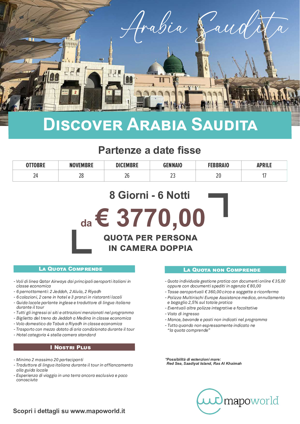 Discover Arabia Saudita - 8 Giorni - 6 Notti con partenze a date fisse