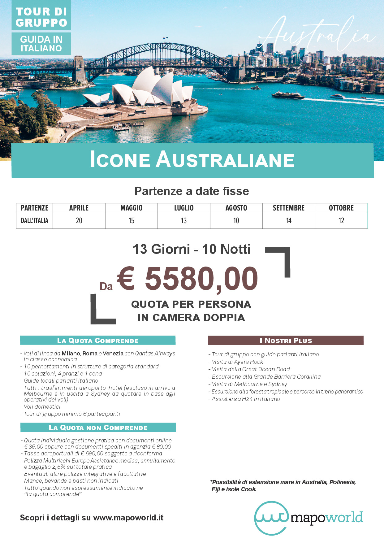 Icone Australiane - Tour di Gruppo con Guida in Italiano