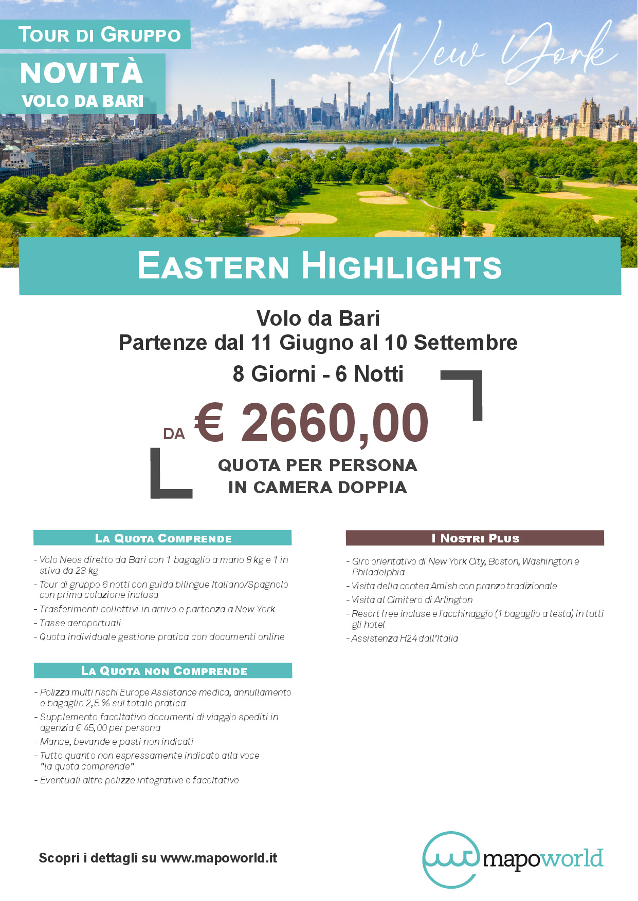 New York Tour di gruppo - Eastern Highlights