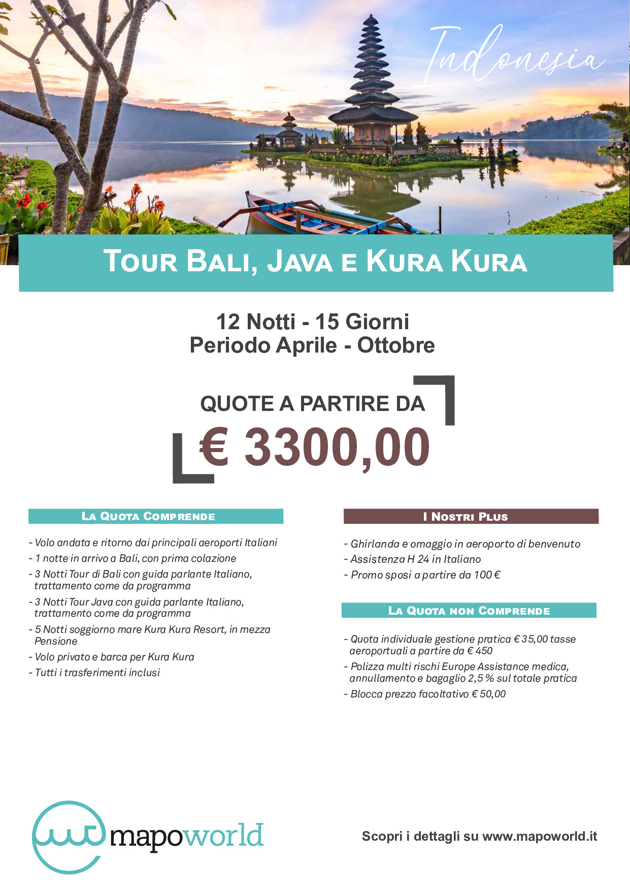 Tour Bali, Java e Kura Kura